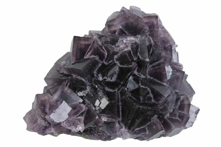 Purple Cubic Fluorite Crystal Cluster w/ Dark Purple Core - China #364643